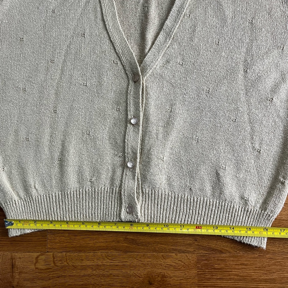 Vintage Jaclyn Smith knit cardigan grandma sweater small grannycore cottagecore - Picture 10 of 10